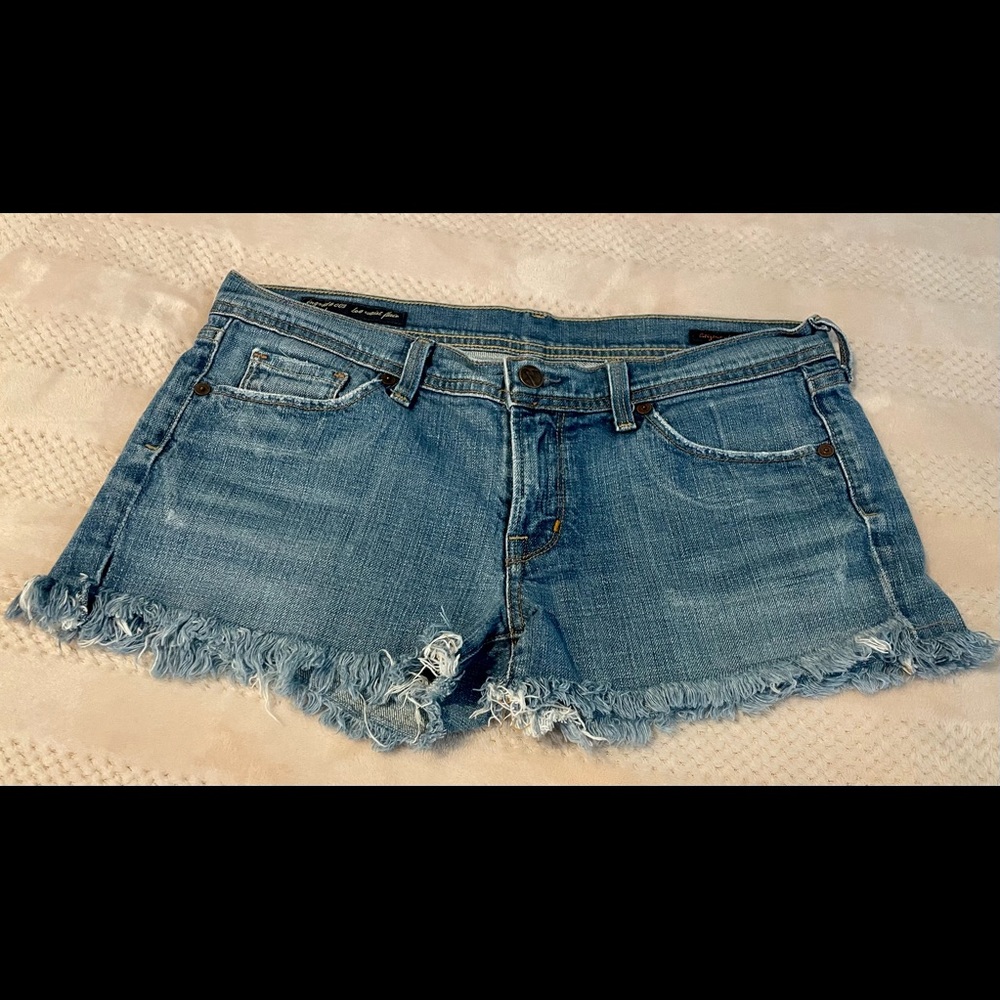 Citizens of humanity low waist flair stretch jean shorts shorts.